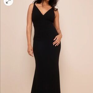Melora black sleeveless gown